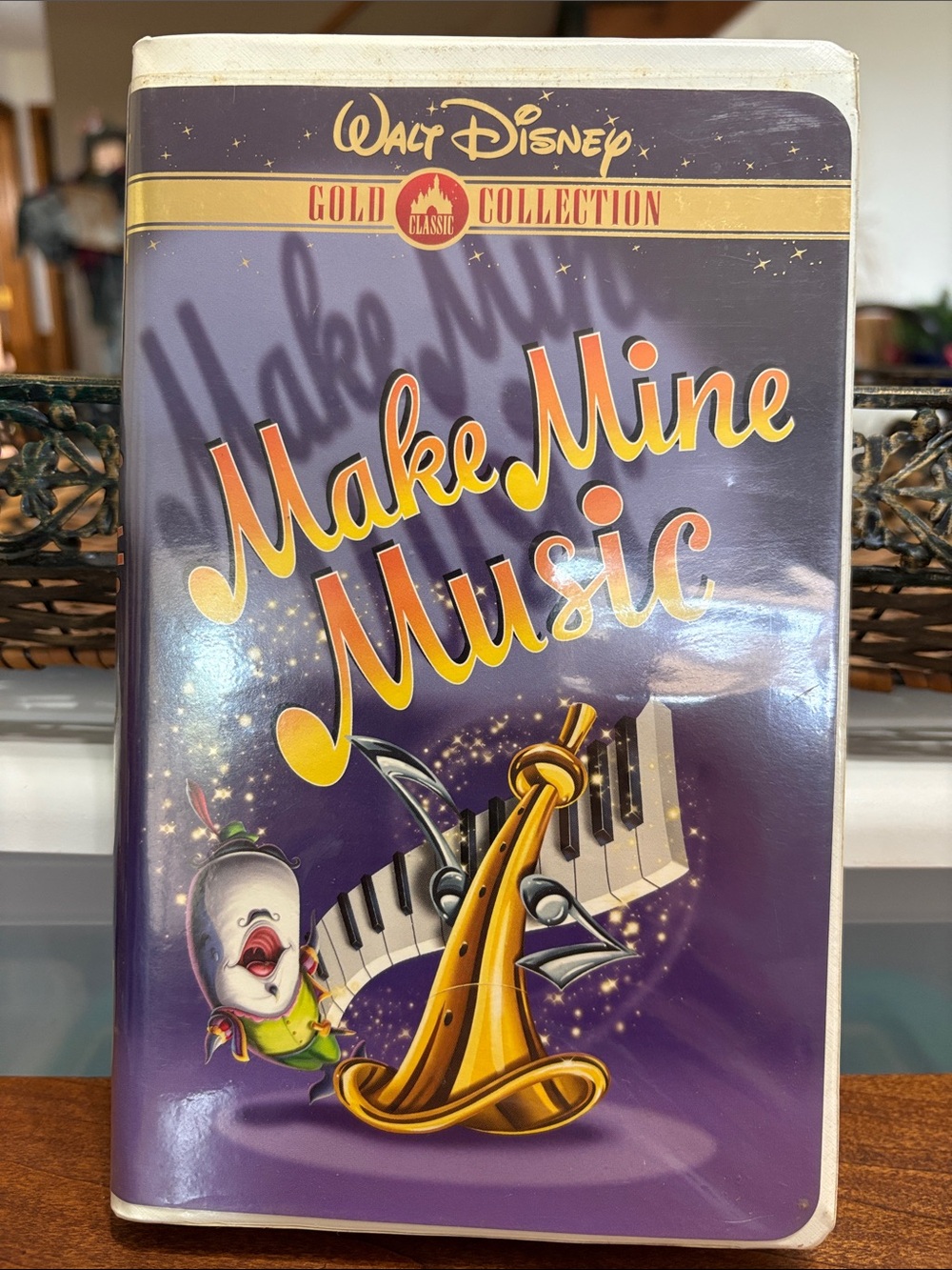 Disney Make Mine Music VHS Cover - Purple, Gold, White